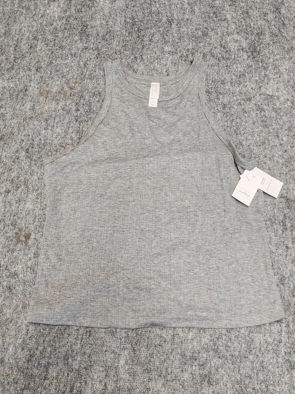 Auden Heather Gray Ribbed Tank Top - Women's Sleeveless